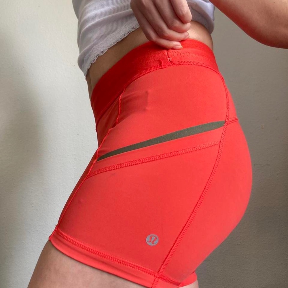 Red orange LULULEMON XS shorts